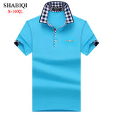 SHABIQI Classic Brand Men shirt Men Polo Shirt Men Short Sleeve Polos Shirt Casual Polo Shirt Plus Size 6XL 7XL 8XL 9XL 10XL